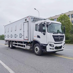 รถบรรทุกขนส่งไก่ Dongfeng 4*2 ยอดขายดีจากจีน รถบรรทุกขนส่งสัตว์ปีกขนาดเล็กแบบใหม่ รถบรรทุกไก่ตู้เย็น ดีเซล เบนซิน - Product Image 1