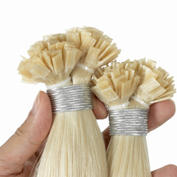 Extensions de cheveux à pointe plate doublement étirées, cheveux russes, lisses et soyeux, qualité supérieure, extensions de cheveux humains à pointe en kératine