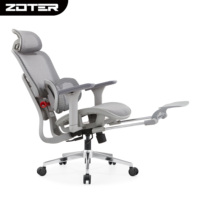 Chaise de bureau ergonomique en maille avec dossier haut, accoudoirs réglables 4D et inclinaison à grand angle, chaise de bureau robuste pour ordinateur