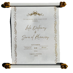 Elegant <b>Wedding</b> Invitation Scroll Royal Blue and Gold Ribbon Card Custom Ceremony Invite Decor - Product Image 6