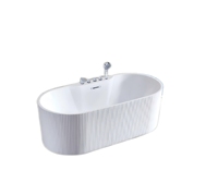 Baignoire ovale autoportante en acrylique, tailles et couleurs variées, avec douchette à main et robinetterie, pour la décoration intérieure - Meilleures ventes