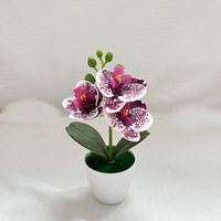 Bunga dan Tanaman Artifisial Phalaenopsis Tanaman Hijau Artifisial Bonsai dan Dekorasi Rumah Pot