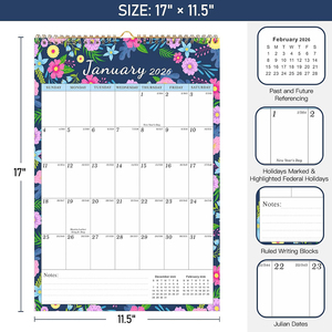 <span class=keywords><strong>Calendrier</strong></span> de bureau et mural personnalisé en papier couleur, 18 mois, avec horloge, planificateur promotionnel - Product Image 5