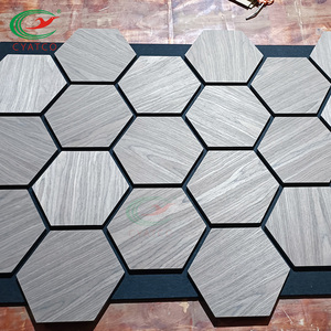 Gran oferta, paneles hexagonales de madera, paneles acústicos de fibra, paneles de pared, hexágono acústico para decoración Interior del hogar - Product Image 5