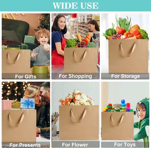 Premium Ribbon Handle Paper Gift <strong>Bags</strong> Reusable Luxury Boutique Shopping <strong>Bag</strong> <strong>for</strong> Wedding Birthday <strong>Party</strong> Packaging - Product Image 5