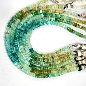 Cuentas de Ópalo Azul Peruano Natural al por Mayor, Lisas, en Forma de Rondelle, de 5 mm Aprox. Cadena de 8 Pulgadas con Certificación CAL para la Fabricación de Joyas - Product Image 1