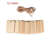 Étiquettes cadeaux en bois brut non finies, personnalisées, 100 pièces, pour travaux manuels DIY