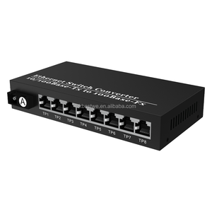 Precio de Fábrica, Convertidor de Medios Ethernet 100M, 1 SC+8 Rj45, Equipo de Fibra Óptica Monomodo - Product Image 6