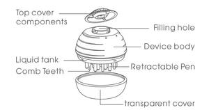 Peine aplicador de tratamiento del cuero cabelludo, masajeador de cabeza para la pérdida de cabello con cepillo de masaje para el cuidado del cuero cabelludo y el cabello - Product Image 3