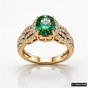 แหวนค็อกเทลทองคำแท้สำหรับผู้หญิง S925/10K/14K/18K ประดับด้วยโกเมนและเพชรทรงรี ดีไซน์หรูหราสำหรับงานหมั้น - Product Image 2