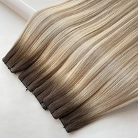 Extensiones de Cabello Humano Europeo Genius Weft de 100g, Doble Trama, de un Solo Donante, Aspecto Suave y Versátil