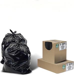 ถุงอลูฟ ตัน แบ็กส์ ถุงพลาสติกหนาสีดำสำหรับใส่ขยะใบไม้ขนาดใหญ่ สำหรับใช้งานกลางแจ้งในสวนหรืองานก่อสร้าง - Product Image 1