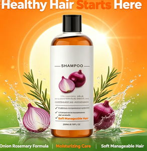 Onion Rosemary <b>Shampoo</b>, <b>Conditioner</b> & Hair Oil Set – Nourishing, Smoothing, Moisturizing & Deep Cleansing Hair Care - Product Image 3