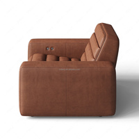 Ensemble de 2 fauteuils inclinables en cuir électriques modernes FERLY pour salon et salle de séjour