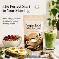 Latte au matcha vegan super-alimentaire |   Matcha, lait de coco et édulcorants naturels |   Latte classique à la maison en quelques minutes