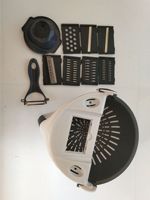 Nieuwe Keuken Fruit- en Groentesnijder 9-in-1 Draagbare Groentehakker Kom en Vergiet Set 9-in-1 Deluxe Groentehakker