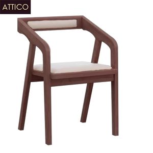 เก้าอี้คาตาคานะที่วางแขนทำจากไม้หนัง PU มีที่วางแขนดีไซน์เนอร์เฟอร์นิเจอร์ร้านอาหารทันสมัย - Product Image 2