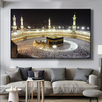 Décoration d'intérieur, impressions numériques sur toile de la mosquée de la Mecque, affiches, art mural religieux arabe musulman, peinture islamique de la Kaaba