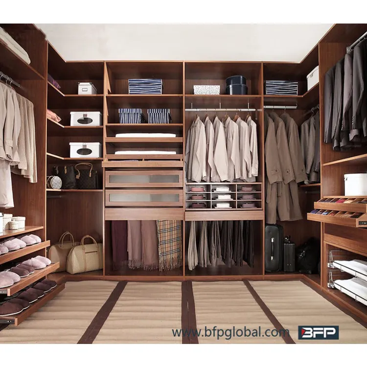 One Piece Walk in Closet De Madera Furniture Organizer Wardrobe