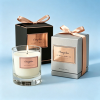 Bougie parfumée en cire de soja écologique de marque tendance avec emballage de luxe fait main pour la décoration des fêtes et des événements