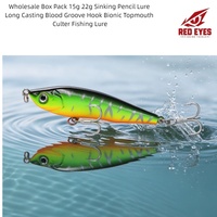 Lot en gros de leurres crayon coulants 15g 22g pour lancer longue distance, avec hameçon à rainure de sang, pour la pêche au culter bionique Topmouth
