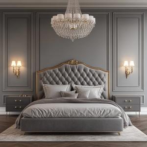 Juego de dormitorio de madera personalizado respetuoso con el medio ambiente moderno para uso en apartamentos y hoteles - Product Image 2