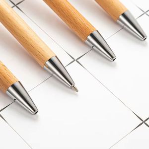 Eco Friendly Natural Bamboo Click Ballpoint <b>Pen</b>, Sustainable <b>Retractable</b> Advertising <b>Pen</b> With Stainless Steel Parts Custom Laser - Product Image 4