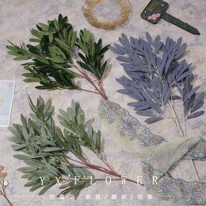 Feuilles de bambou artificielles Yixuan, feuillage décoratif haut de gamme pour mariage, salle de réception, fleurs en soie moulées par injection - Product Image 1