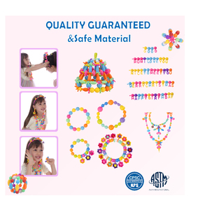 Kid nghệ thuật và hàng thủ công & tự làm đồ chơi <span class=keywords><strong>Pop</strong></span> Hạt trang sức làm kit đồ chơi Snap <span class=keywords><strong>Pop</strong></span> hạt <span class=keywords><strong>Pop</strong></span> đồ chơi cho cô gái Kid trẻ mới biết đi 1-3 2-4 năm - Product Image 5