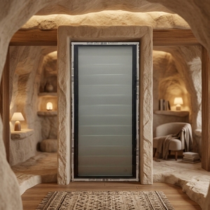 Fenêtre à persiennes en verre trempé avec cadre en aluminium au design moderne, commande manuelle, volets en verre pour salle de bain - Product Image 3