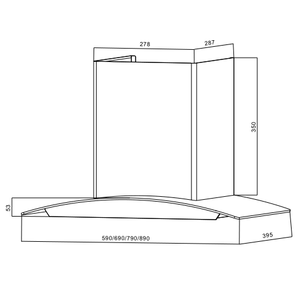 Chất lượng cao thép không gỉ xả nồi hoods bếp vắt mui xe 60C/90cm Slim thông minh phạm vi mui xe - Product Image 5