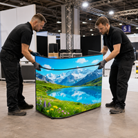 Pantalla LED Curva Personalizada para Mostrador de Recepción P1.86 P2 P2.5, Pantalla a Todo Color para Interiores, para Hoteles, Bares y Centros Comerciales