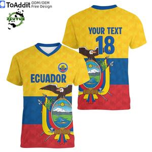 <span class=keywords><strong>Camiseta</strong></span> de Fútbol de la Selección de Ecuador para Hombre, Modelo 2026, Calidad Tailandesa, Roja y Amarilla, Uniforme Deportivo - Product Image 1