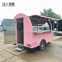 Remolque Pequeño para Venta de Comida, Remolque Móvil Personalizado para Café, Snacks, BBQ y Venta Ambulante