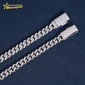 EUA locais StocksTarrifs Livre 1Row 6mm Cuban Links Pulseira Fine Quality Rapper Jóias Iced Out Moissanite Diamante Cadeia Cubana - Product Image 5