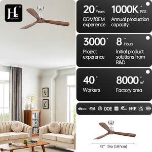 52-inch modern <b>ceiling</b> fan for outdoor or indoor use, with <b>remote</b> <b>control</b>, large solid wood blades, bronze finish, for patio - Product Image 4