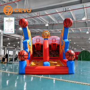 Ceyu Jeu de basket-ball gonflable commercial, Défi de tir au basket-ball à double panier, Vente directe usine, Événement extérieur, Taille personnalisée - Product Image 1