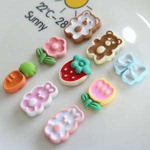 Dessin animé mignon <span class=keywords><strong>lapin</strong></span> bricolage <span class=keywords><strong>fait</strong></span> <span class=keywords><strong>maison</strong></span> étui de téléphone portable broche broche bijoux accessoires sud 19 perles breloques en résine plastique - Product Image 4