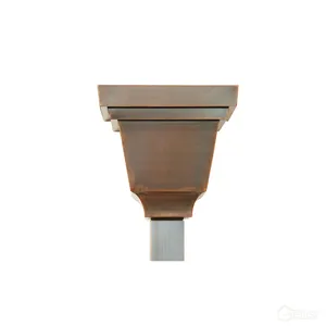 銅導体ヘッド純銅耐久性装飾リーダーヘッドシンプルな四角い屋根樋システムを拡大中国