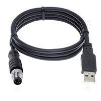 Connecteur M8 B Code 5 broches mâle-femelle vers USB Type-A, câble industriel étanche IP67