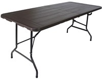 Table pliante en plastique extérieure de qualité pour les événements de jardin de mariage de fête noir 6ft/8ft table en plastique pliante HDPE écologique