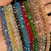 Vente en gros K9 perles de verre en vrac transparentes de haute qualité 3/4/6/8mm perles rondelle de cristal à facettes