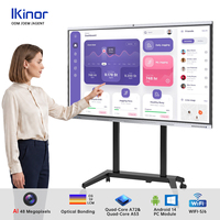 IKINOR ODM/OEM Panneau LED blanc de 65 pouces Écran plat de 75 pouces Écran tactile de 85 pouces Tableau interactif intelligent de 86 pouces
