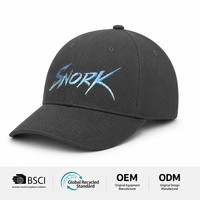 Premium Özel Logo Harfli Beyzbol Şapkası 3D Nakış Yüksek Kalite Siyah Pamuklu Kavisli Siperlikli Spor Şapka Unisex OEM 6 Panel
