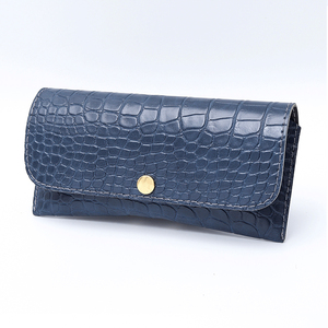 High quality crocodile pattern glasses leather case custom packaging gift jewelry glasses case