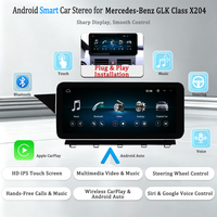 Lecteur vidéo LELV 12,3 pouces, système Linux pour voiture, pour Mercedes-Benz Classe GLK X204, Carplay, navigation, Android Auto