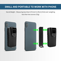 Mini Escáner de Código de Barras 2D con Clip para Teléfono, Lector de Códigos QR PDF417, Escáner Portátil de Bolsillo para Punto de Venta, Logística y Supermercado