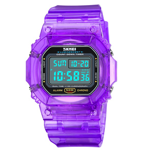 Skmei 1999 Montre Homme à Bracelet Transparent Personnalisé <span class=keywords><strong>LE</strong></span> Light Watch 50m Montres à Bracelet LED Numériques Montres de Sport pour Hommes Montre de Sport - Product Image 2
