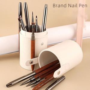 Pinceau à ongles en bois de santal Kolinsky/Acrylique, ensemble de pinceaux professionnels pour la peinture sur ongles, stylo à dessin floral, stylo à lignes fines pour salon de manucure - Product Image 5