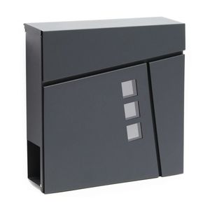 Boîte aux lettres murale extérieure moderne <span class=keywords><strong>en</strong></span> aluminium noir avec serrure à came, boîte aux lettres de haute qualité pour <span class=keywords><strong>la</strong></span> réception de lettres - Product Image 4